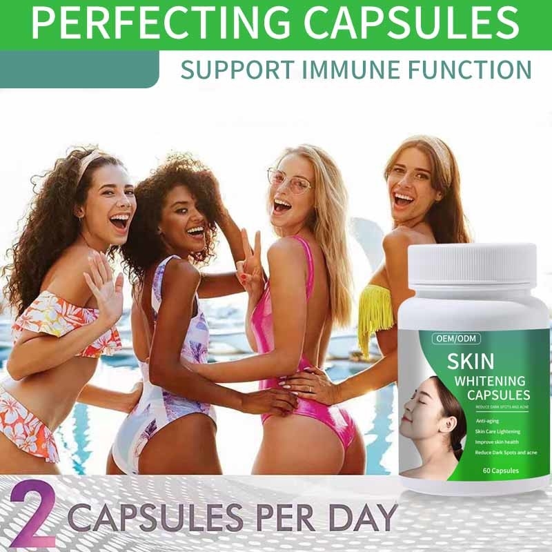 La peau anti-vieillissement blanchissant le supplément de glutathion de collagène de capsules pour réduisent les taches brunes et l'acné