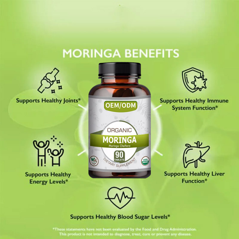 OEM en gros 1500mg Herbal Slim Capsule Moringa Oleifera Comprimés pour la combustion des graisses