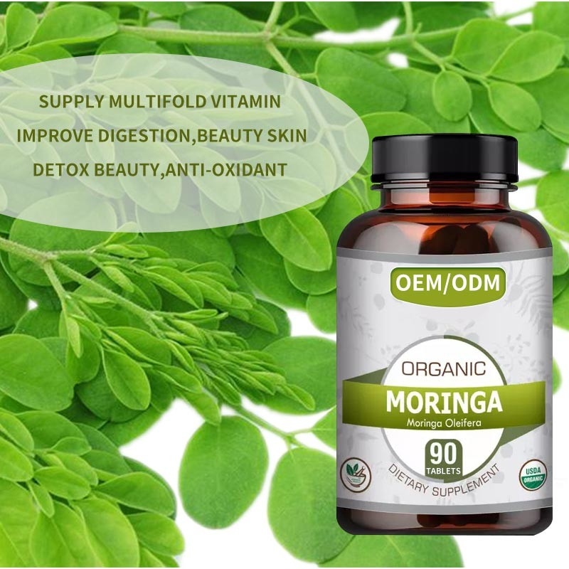OEM en gros 1500mg Herbal Slim Capsule Moringa Oleifera Comprimés pour la combustion des graisses