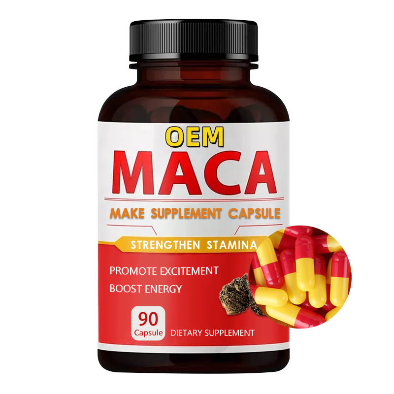 Produit de marque privée Aphrodisiaque Supplément de racine de maca noire Capsules de maca biologiques pour hommes