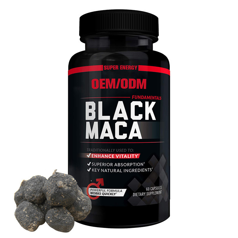 La racine 20000Mg de Maca de noir d'OEM capsule pour les hommes et le Vegan Max Strength Energy Supplement de femmes