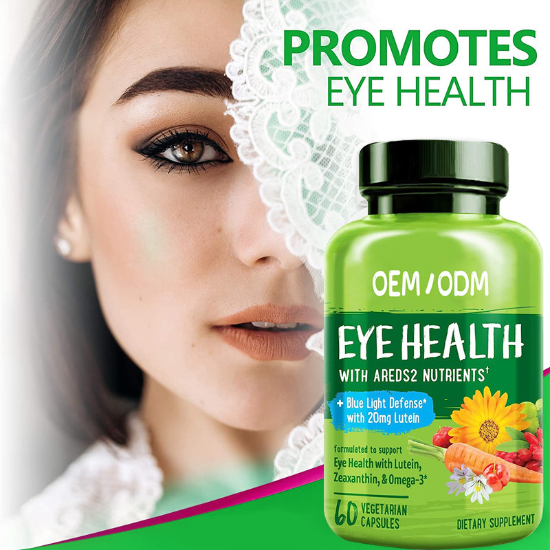 L'anti fatigue complète l'OEM pour les capsules saines de Vegan de soutien 60 d'oeil de vision d'yeux secs