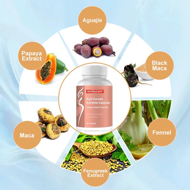 Un plus grand plus grand propulseur incurvé rapide de bout de Glutes d'ingrédient de bout d'élargissement de hanche de fines herbes de capsules pour des femmes
