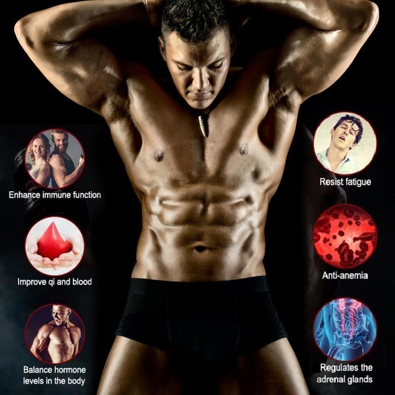 l'équilibre hormonal jaune rouge de noir de supplément de racine de 3200mg Maca améliore des capsules de racine de Maca de foyer d'humeur