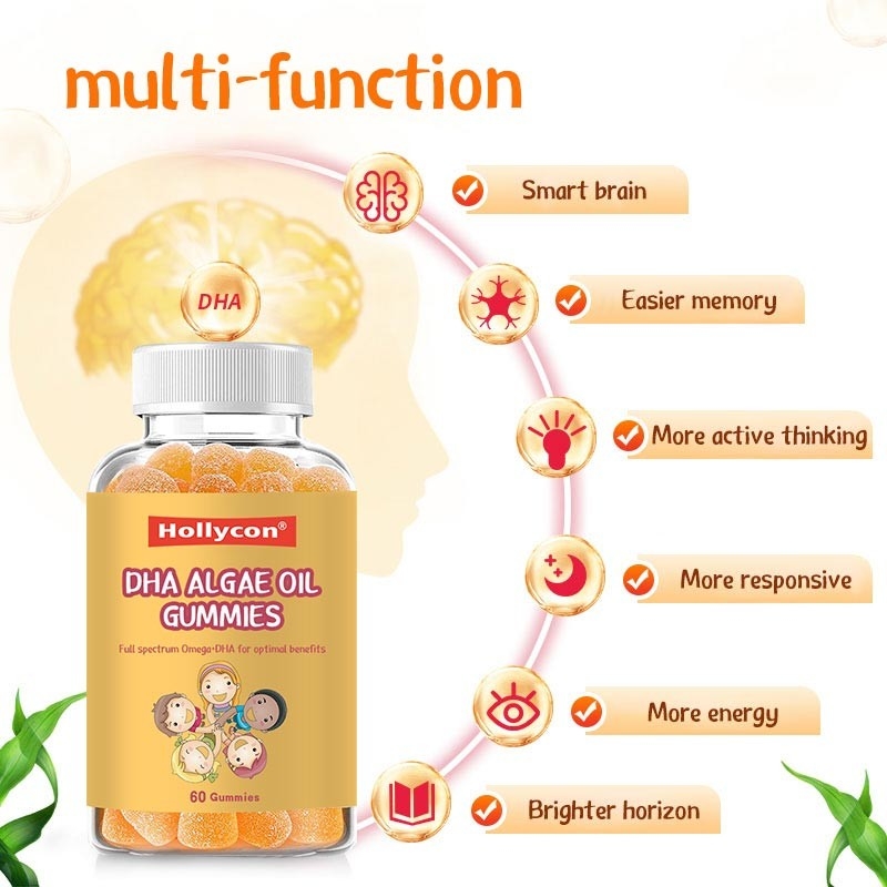 Les ALGUES de la nutrition DHA huilent des pilules d'huile de foie de morue de Gummies EPA DHA gommeuses pour des enfants adultes