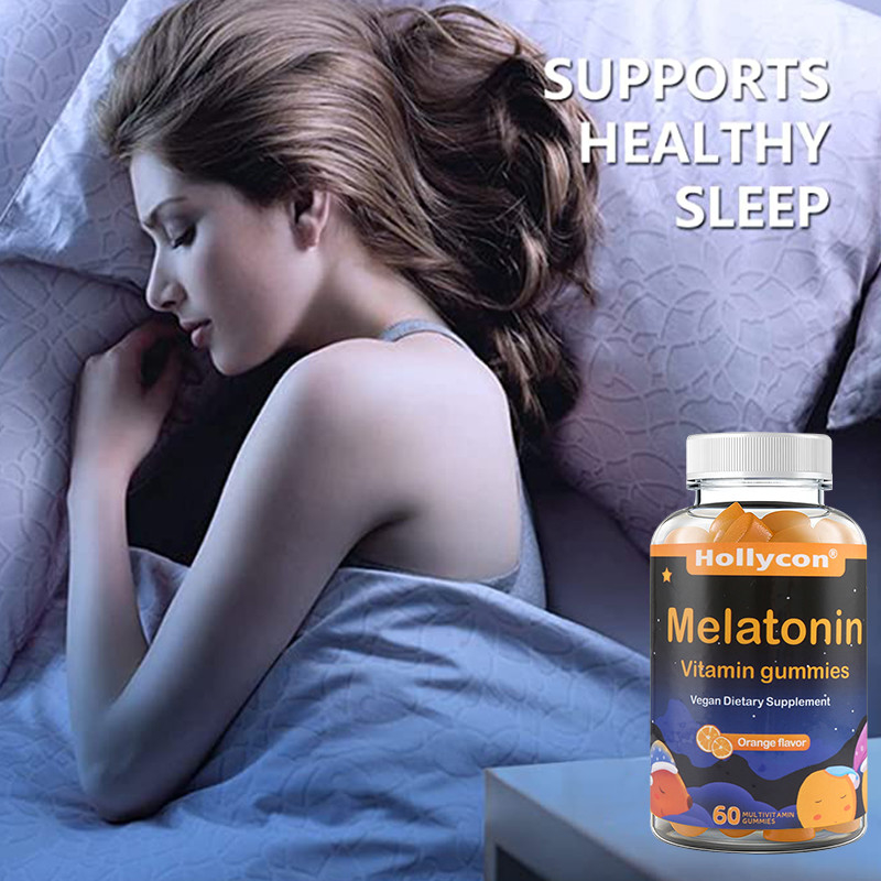 Le COA complète le sommeil de soutien d'OEM détendent la vitamine orange Gummies de Melatonin de saveur