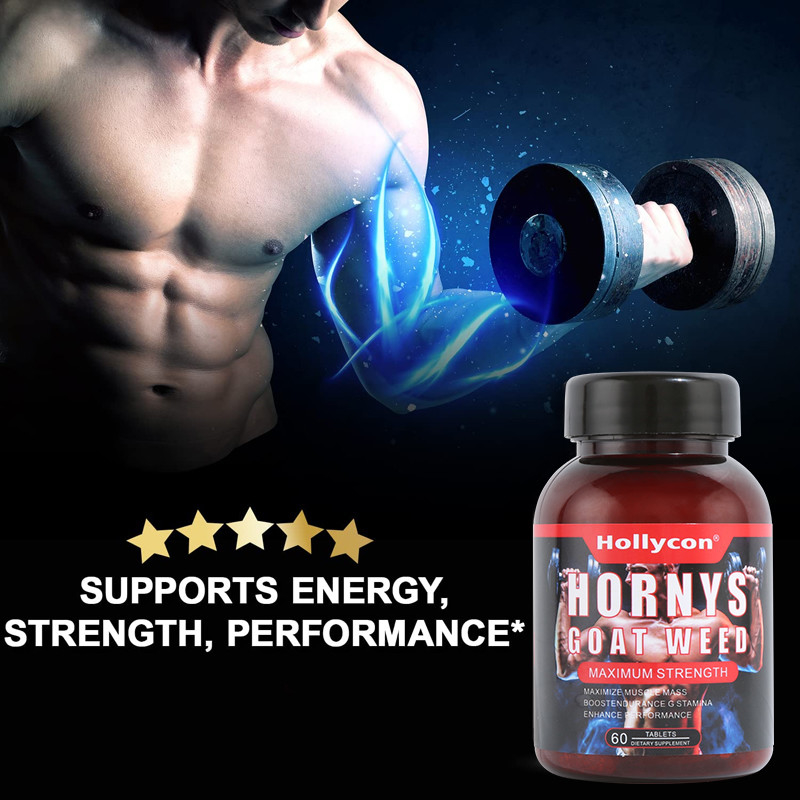Les soins de santé de marque de distributeur complètent des Tablettes de mauvaise herbe de chèvre de Hornys de muscle d'énergie de soutien d'OEM