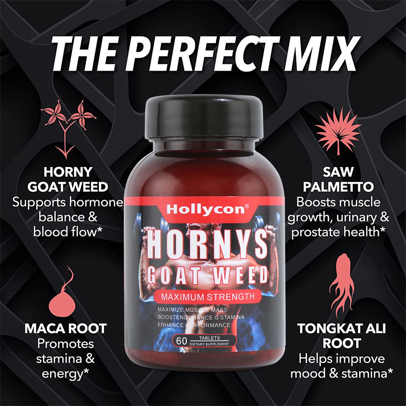 Les soins de santé de marque de distributeur complètent des Tablettes de mauvaise herbe de chèvre de Hornys de muscle d'énergie de soutien d'OEM