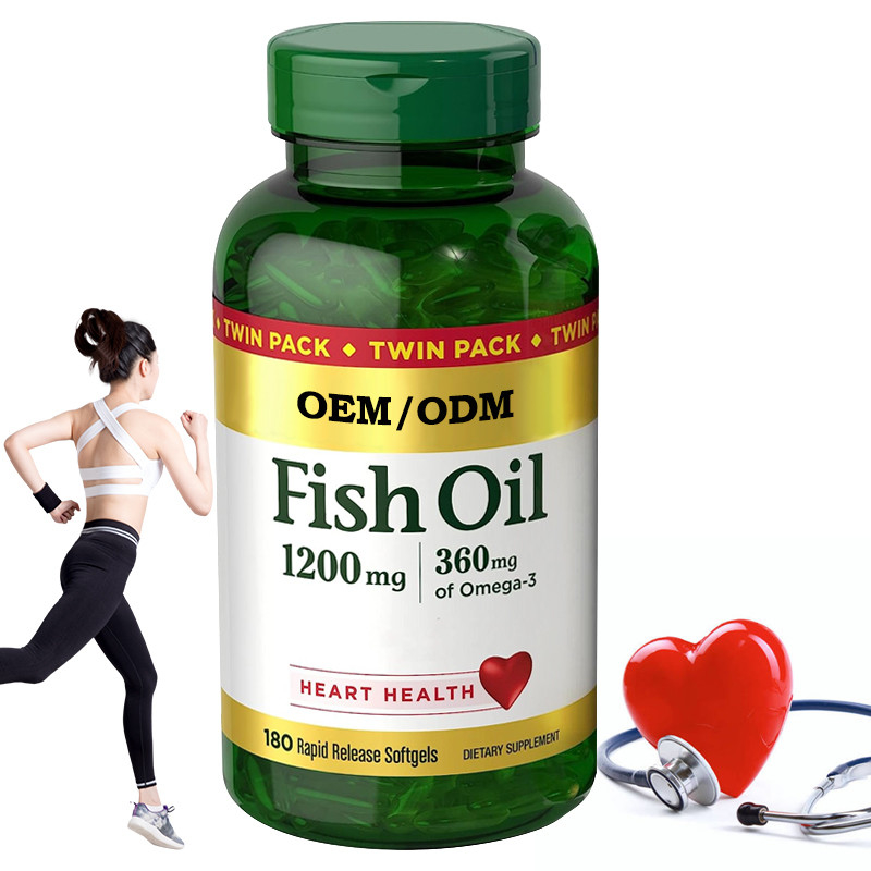 l'huile de poisson 1200Mg soutient la santé de coeur avec la libération Softgels d'Omega 3 EPA DHA