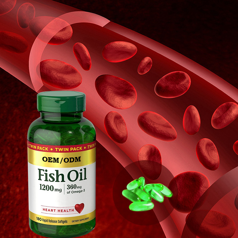 l'huile de poisson 1200Mg soutient la santé de coeur avec la libération Softgels d'Omega 3 EPA DHA