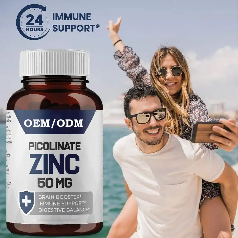 OEM Picolinate de zinc 30 mg Supplément bien absorbé pour la fonction immunitaire en capsules