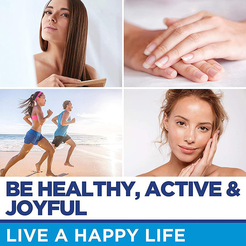 Compte de magnétocardiogramme Softgels 100 de la recroissance 10000 de peau et d'ongles de cheveux de Gummies de vitamine de biotine de soins de la peau d'OEM