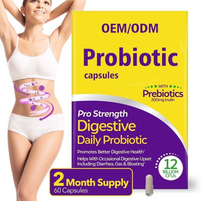 Gros suppléments de coupeur de Probiotics pour de femmes des hommes 60 de capsules le gluten de GMO non libre