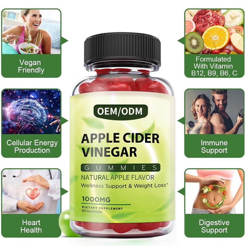 Vinaigre de cidre de HACCP Apple Gummies avec le Detox de contrôle de métabolisme de mère à aider à réduire la graisse têtue de ventre