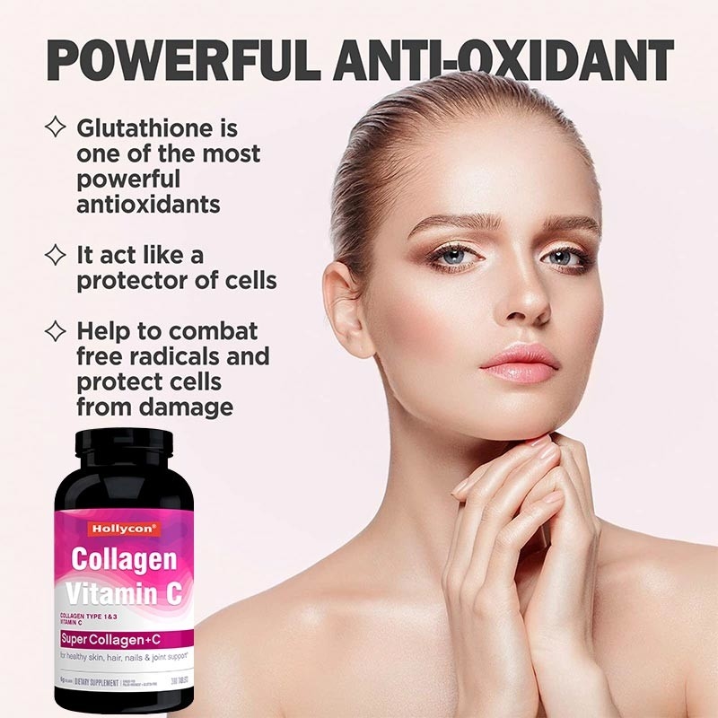 Le collagène complète les Tablettes organiques de vitamine C de soutien de peau et d'ongle de cheveux d'OEM