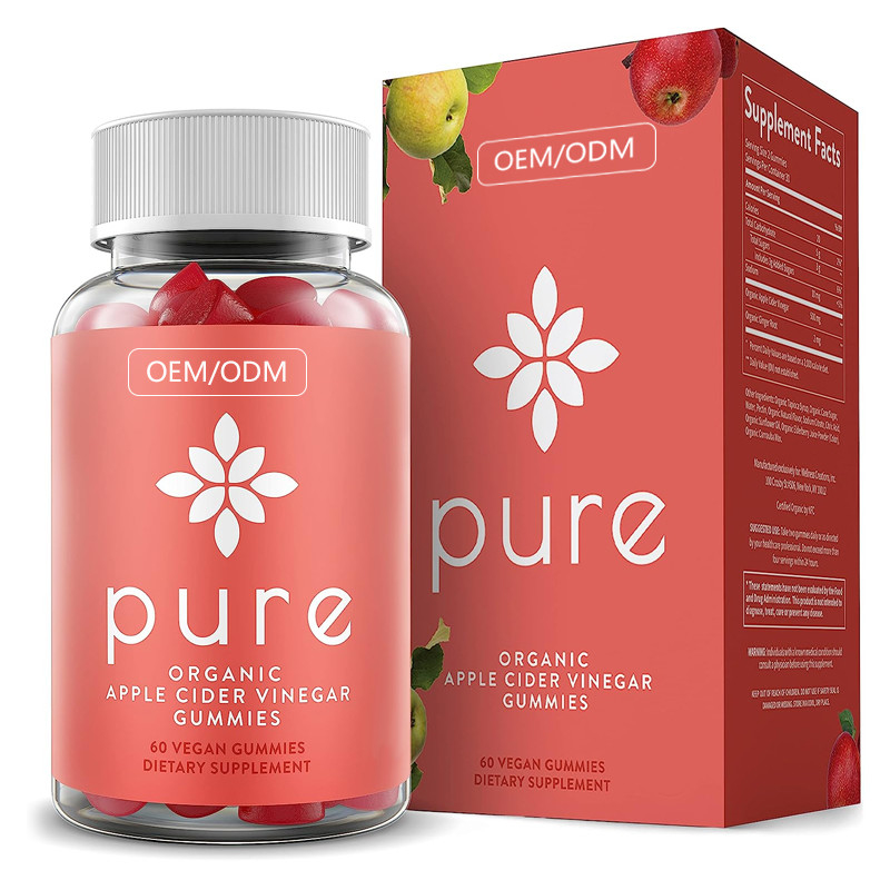 VBC cru Gummies de Ct de soutien 60 de Detox de Vegan de Gummies au vinaigre de cidre de FDA Apple