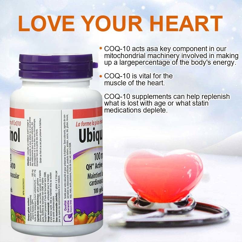 Le coenzyme cardio-vasculaire Q10 Softgel de la santé C Ubiquinol de soutien de supplément de soins de santé d'OEM capsule pour le coeur sain Q10