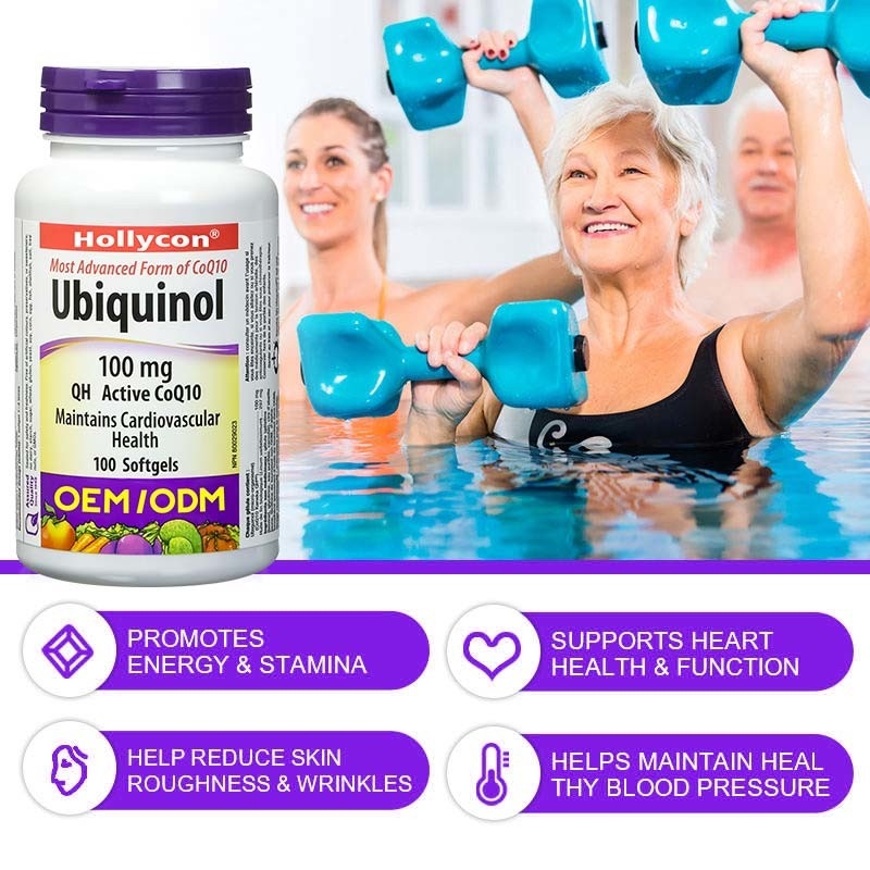 Le coenzyme cardio-vasculaire Q10 Softgel de la santé C Ubiquinol de soutien de supplément de soins de santé d'OEM capsule pour le coeur sain Q10