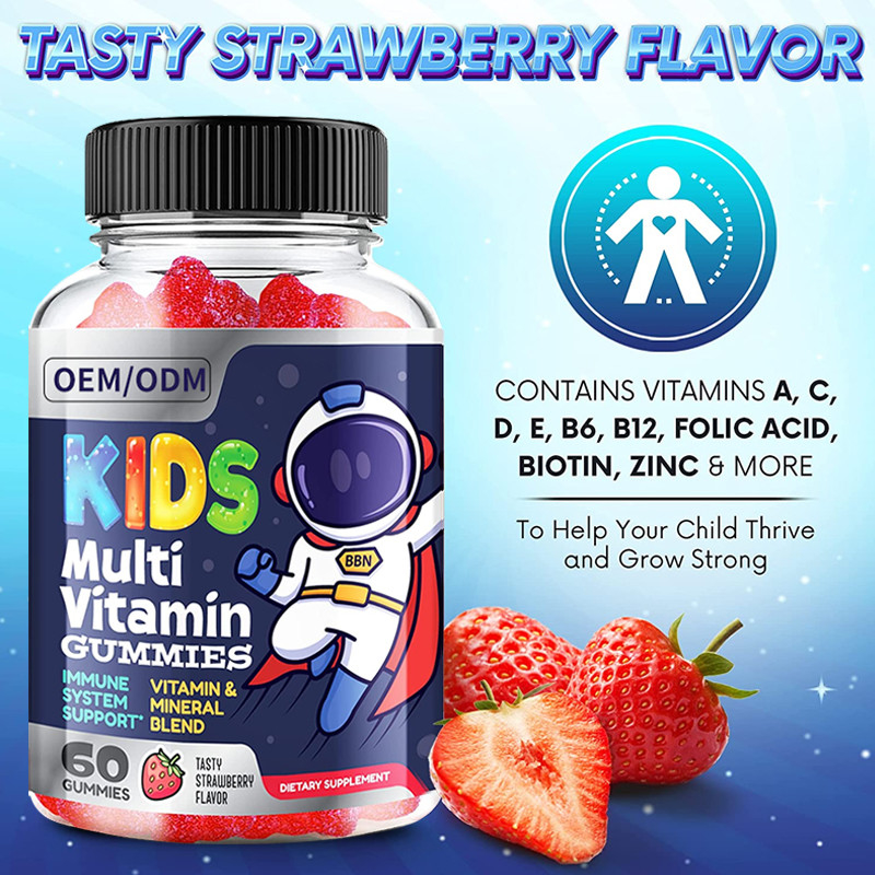Multivitamin d'enfants gommeux chacun des de soutien immunisé essentiel de 13 supplément diététique de vitamines minerais de clé