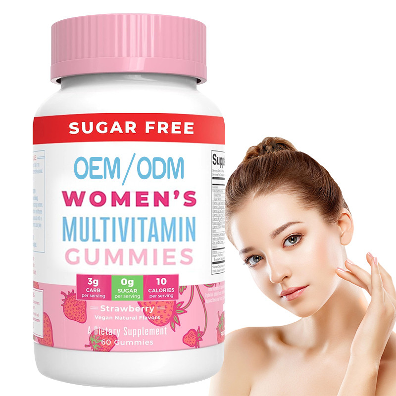 Vitamines du Multivitamin des femmes quotidiennes de soutien immunisé avec la peau organique de cheveux d'ingrédients et clouer gommeux