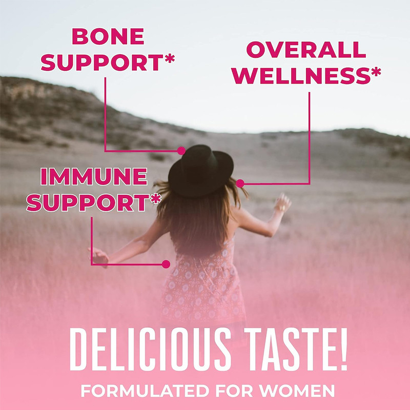 Vitamines du Multivitamin des femmes quotidiennes de soutien immunisé avec la peau organique de cheveux d'ingrédients et clouer gommeux