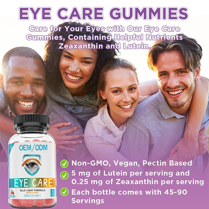 Vitamines de soin d'oeil de GMPC pour des enfants d'adultes gommeux pour des suppléments de santé d'oeil