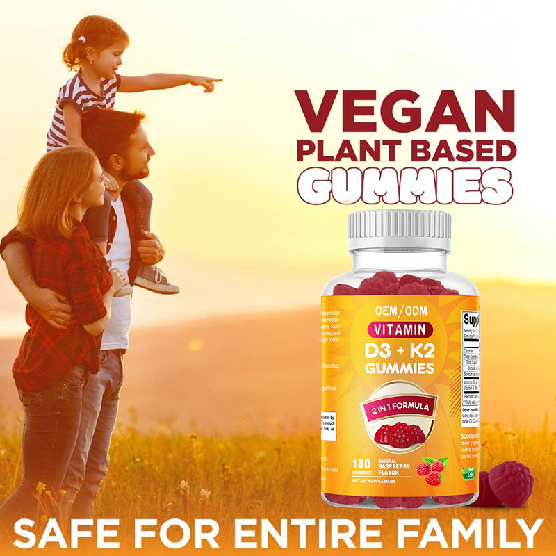 Le COA complète le calcium d'OEM avec l'appui immunisé Gummies de santé d'os de la vitamine D3 K2