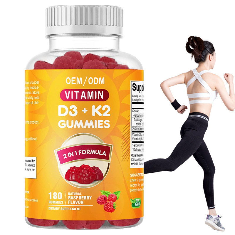Le COA complète le calcium d'OEM avec l'appui immunisé Gummies de santé d'os de la vitamine D3 K2