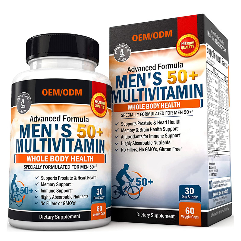 Le Multivitamin des hommes faits sur commande de saveur pour des capsules de Multivitamin de magnésium de calcium de zinc de représentation de foyer d'énergie