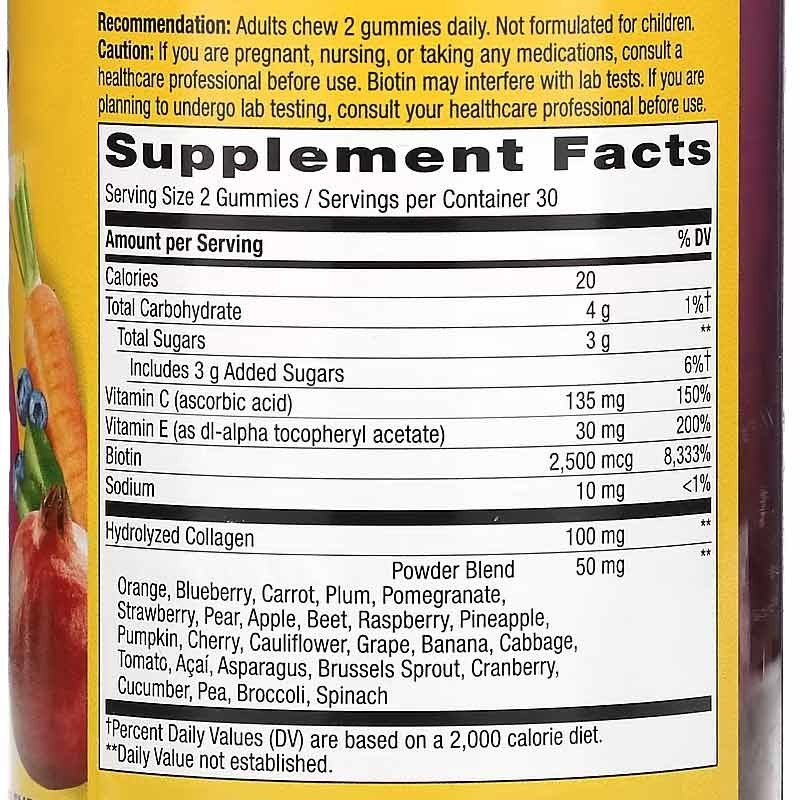 Gélifiés de vitamine de biotine rouge de salle blanche d'OEM 30 portions par conteneur Production non polluante