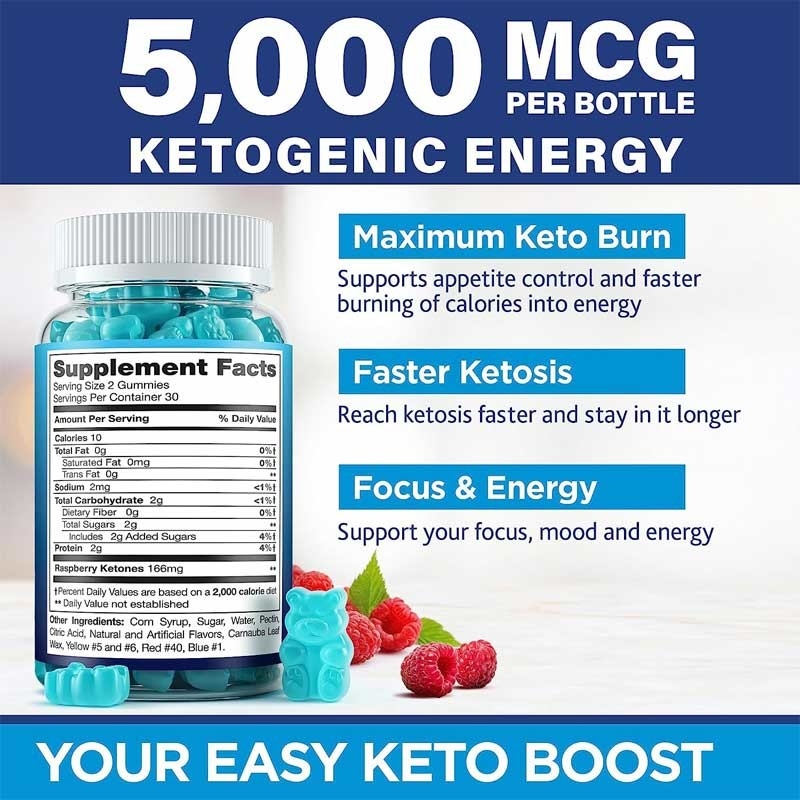 HACCP Les gommes à brûler pour céto 5000 mg Extra-force Les gommes à grignoter pour céto améliorent le métabolisme Les vitamines pour céto