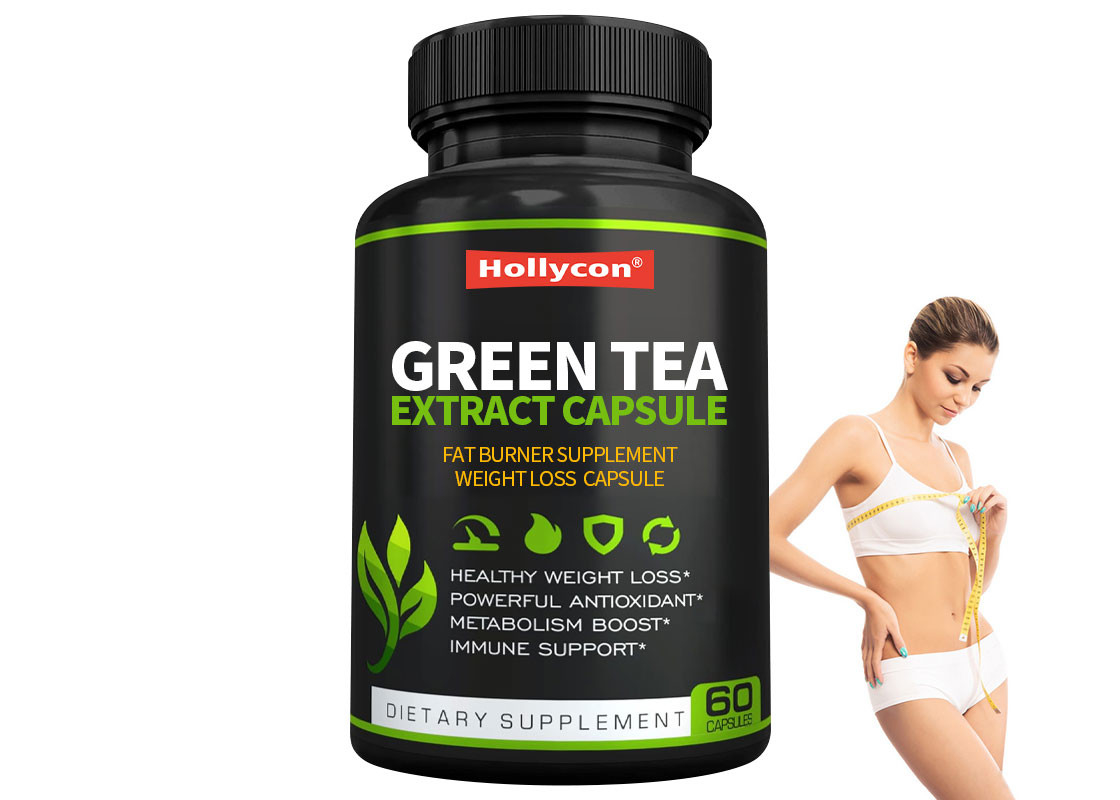 HALAL Extrait de thé vert Capsules Suppléments alimentaires Aide à réduire l' appétit Supprimez la faim Capsules minceur