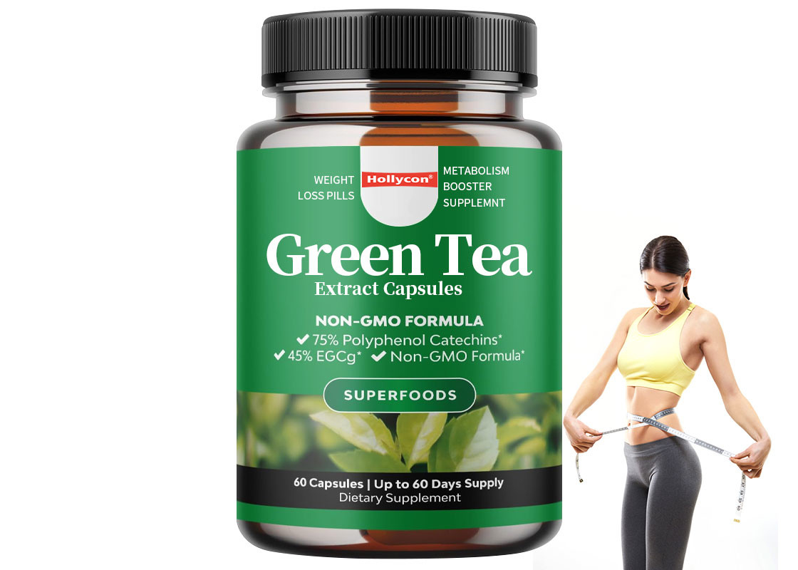 60 pcs de capsules d'extrait de thé vert pour augmenter la thermogenèse