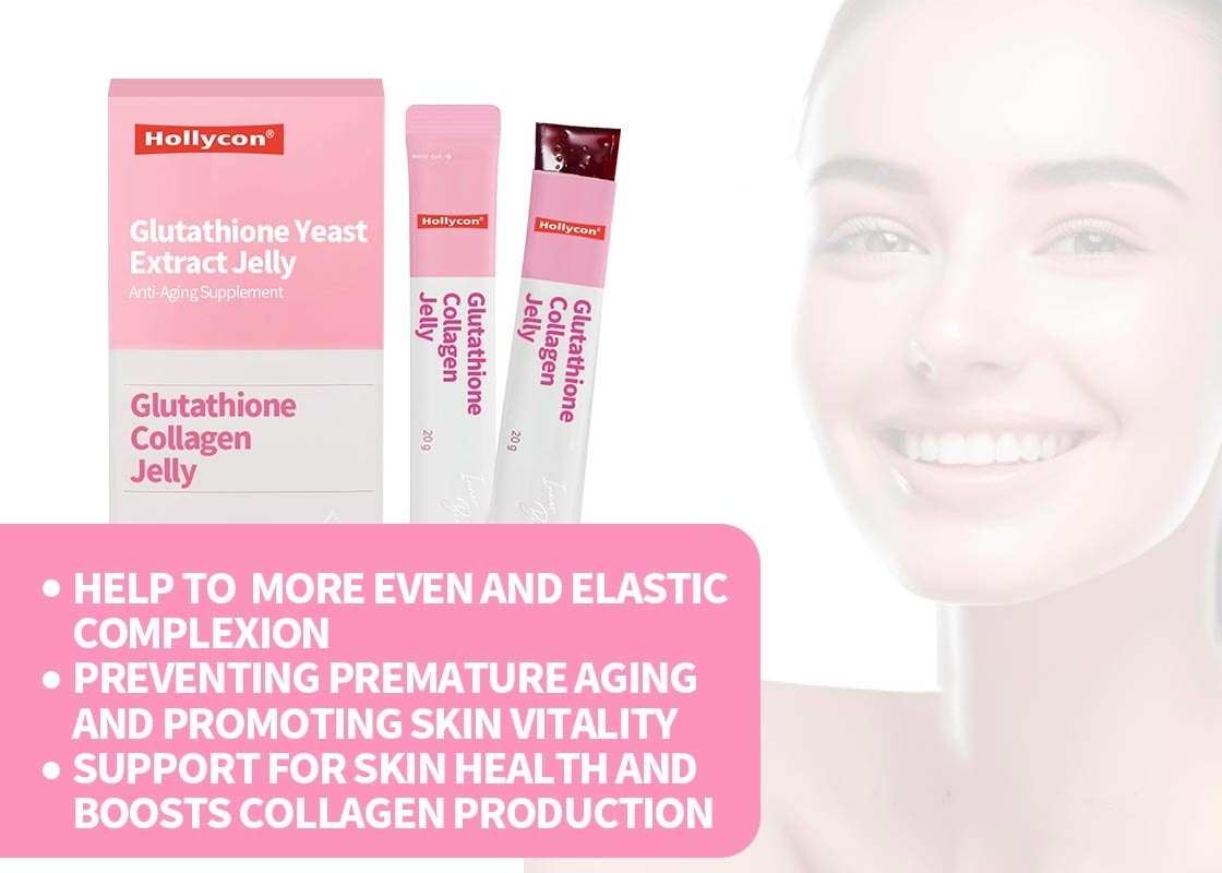ODM Glutathione Collagène Jelly Appui pour la santé de la peau Supplément anti-âge Glutathione Extrait de levure Jelly