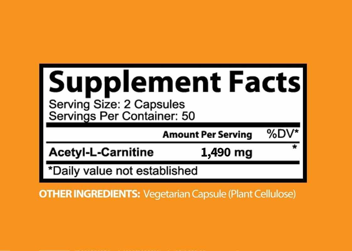 COA L-carnitine capsule pour la mémoire et la concentration Production d' énergie naturelle