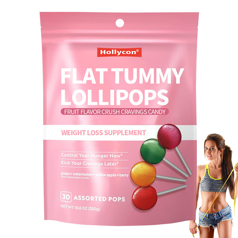 Étiquette privée Fruits saveur Crush Cravings Bonbons Ventre plat sucettes Supplément de perte de poids