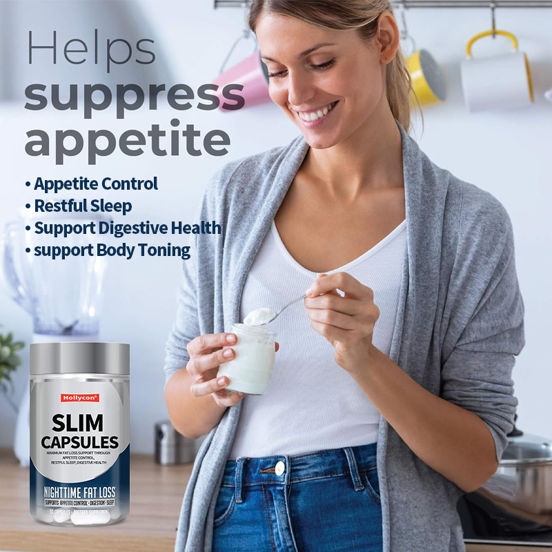 OEM Supplément de perte de graisse maximale de soutien grâce au contrôle de l'appétit, le sommeil reposant, santé digestive Slim Capsules