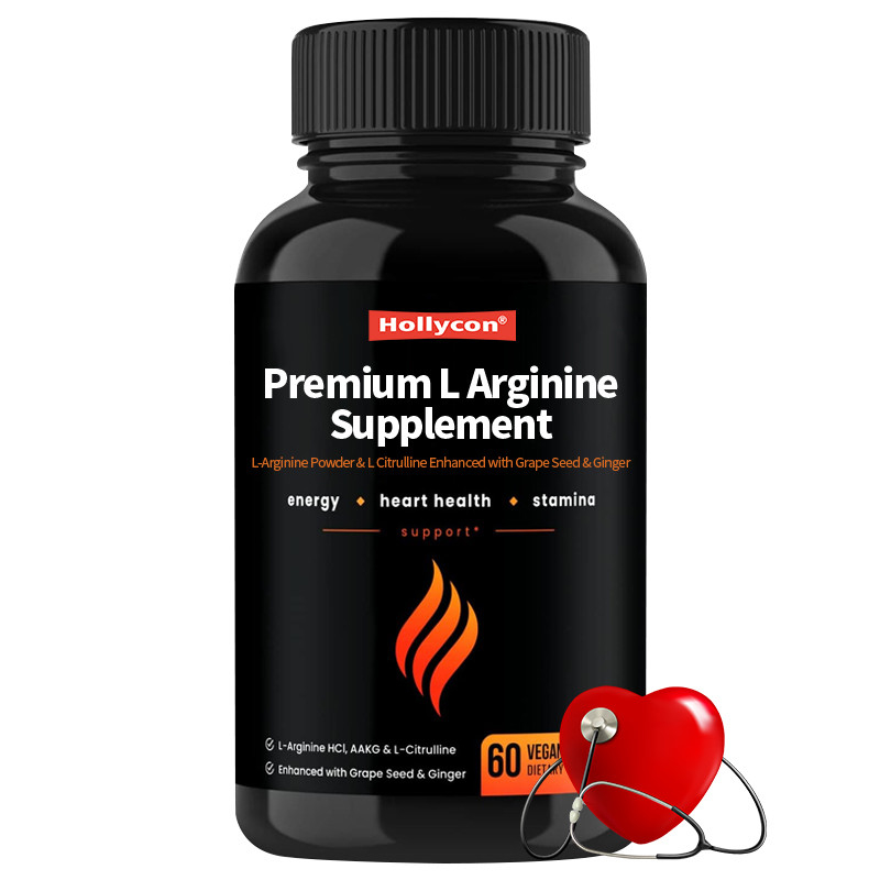 OEM Supplément de L-arginine premium L-arginine en poudre et L-citrulline améliorée avec des graines de raisin et du gingembre