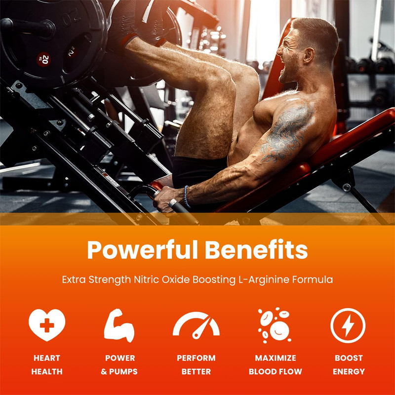 OEM Supplément de L-arginine premium L-arginine en poudre et L-citrulline améliorée avec des graines de raisin et du gingembre