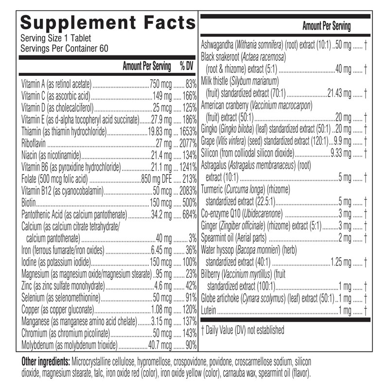 Supplément quotidien en multivitamines pour les femmes