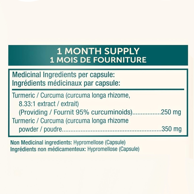 Supplément au curcuma OEM avec curcumine et curcuminoïdes pour soutenir les articulations et les muscles