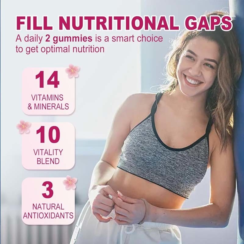 OEM & ODM Support gommés Ingrédients naturels pour les femmes Multivitamines Gommés sans sucre