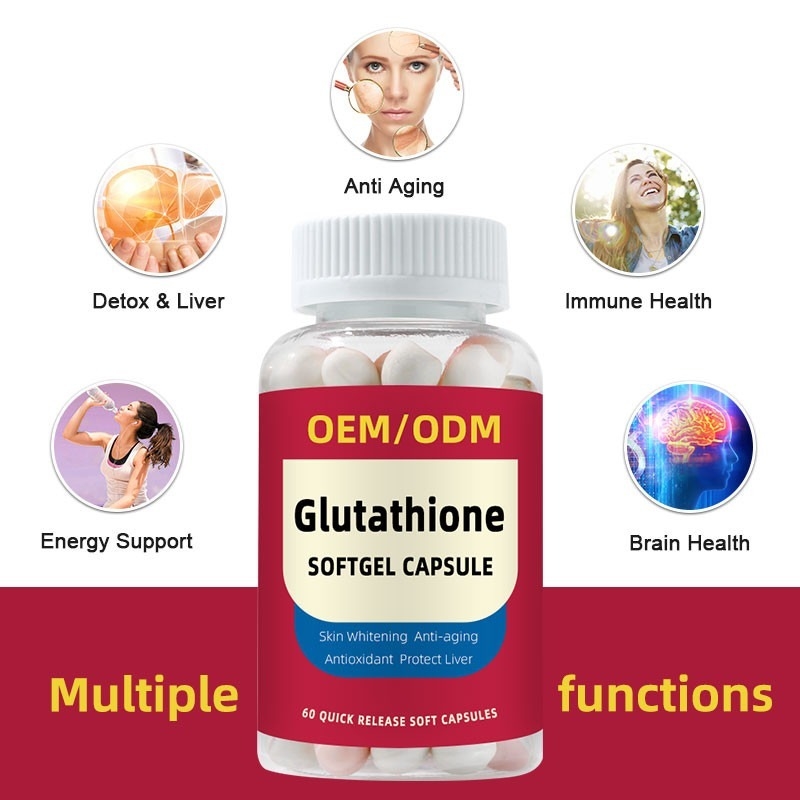 OEM Marque privée Vitamine C 1500 mg comprimés de L-glutathione pour blanchiment de la peau gel doux