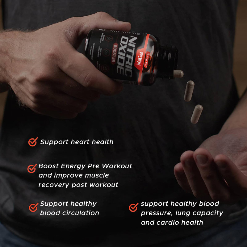 Les capsules d'oxyde nitrique d'OEM augmentent l'énergie avant l'entraînement améliorent la récupération musculaire