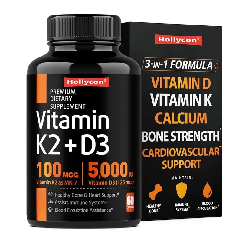 Suppléments de renforcement osseux pour les capsules de calcium de vitamine D3 K2 immunitaire