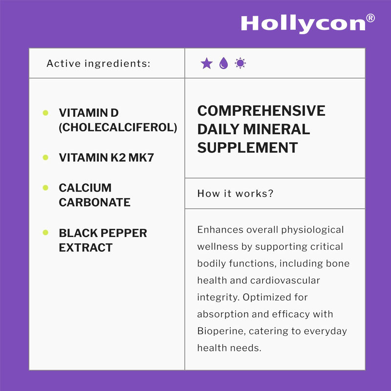 Suppléments de renforcement osseux pour les capsules de calcium de vitamine D3 K2 immunitaire
