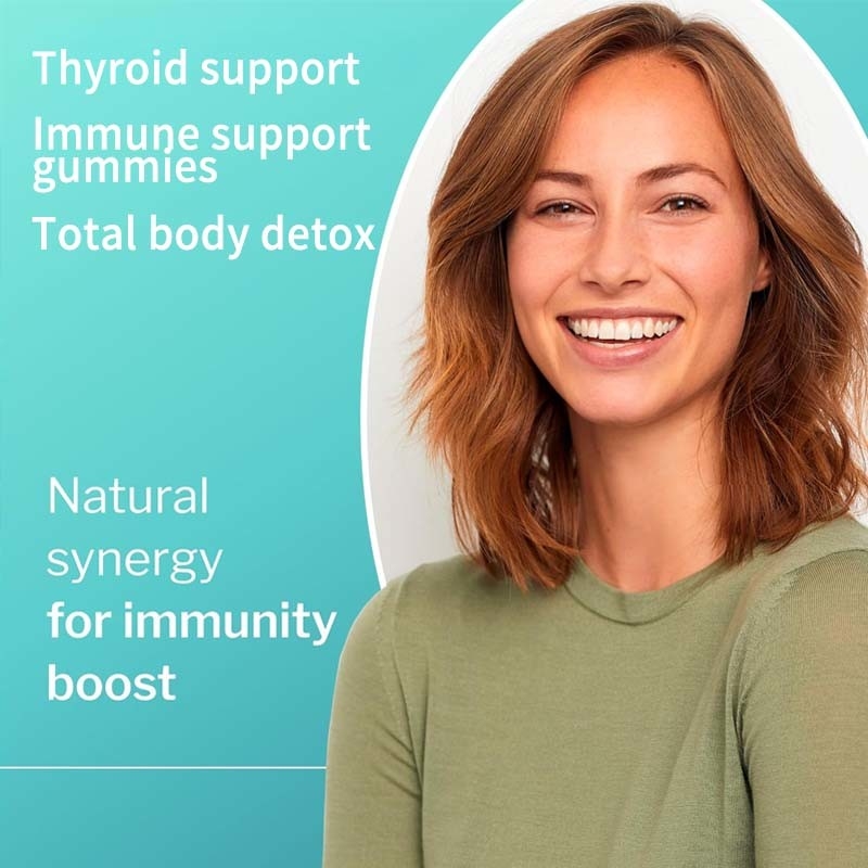 OEM Support Santé intestinale énergie immunitaire Détox thyroïde pour les femmes Hommes Mousse de mer gomme