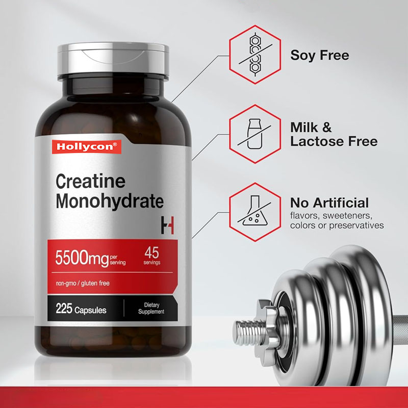 Support énergétique sans gluten pour adultes Capsule de créatine monohydrate
