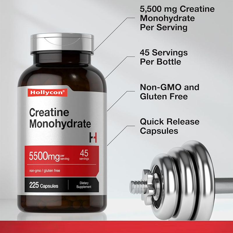 Support énergétique sans gluten pour adultes Capsule de créatine monohydrate
