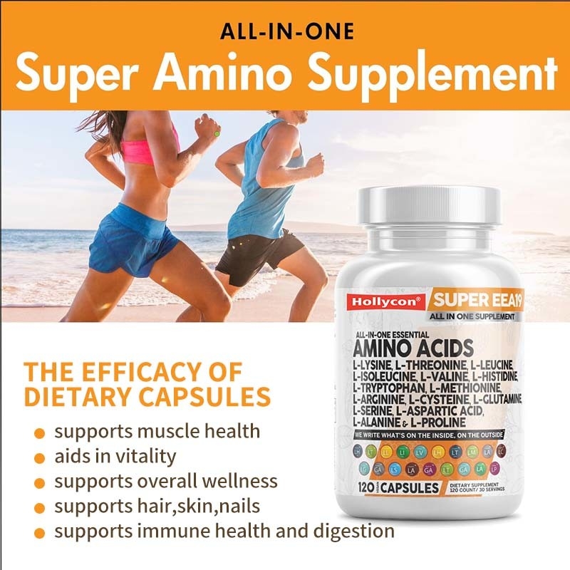 Support OEM Supplément d' arginine L-arginine Capsules d' acides aminés pour adultes Capsules